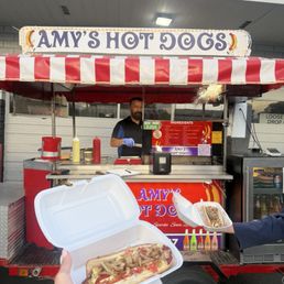 Hotdogs with everything, without ham Hotdogs with everything, without ham