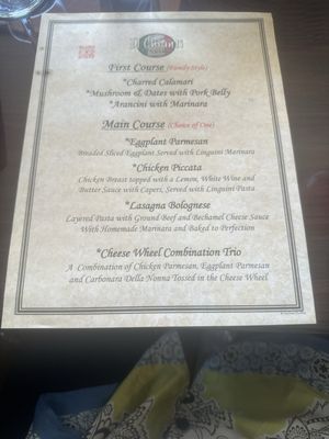Menu photo 1 Il Chianti Italian Las Vegas, NV