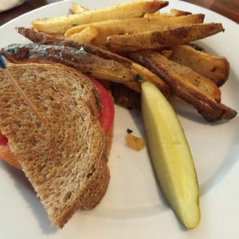 Big City Bread Cafe - Grilled Cheese sandwich on wheat with gruyere and provolone cheeses and sliced tomatoes. Served with french fries. Big City Bread Cafe - Bakeries Near Me - Athens, Georgia