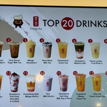 Gong Cha - Drink options!!! - Bubble Tea Near Me - Fulton, Maryland