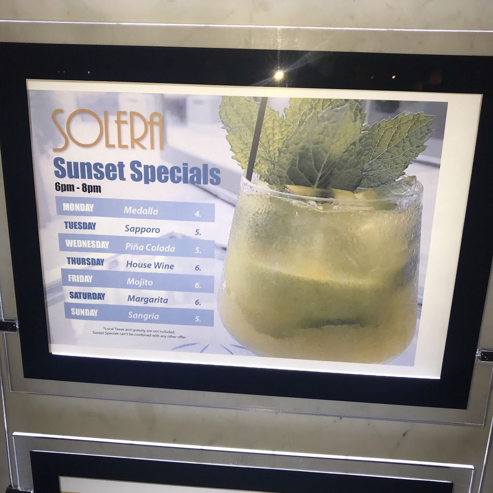 Solera - Drink specials for the week! - Tapas Bars Near Me - San Juan, Puerto Rico Solera - Drink specials for the week! - Tapas Bars Near Me - San Juan, Puerto Rico