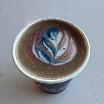Voyager Craft Coffee - Santiago Signature Drink (+oat milk, +rainbow latte art) - Coffee & Tea Near Me - Santa Clara, California Voyager Craft Coffee - Santiago Signature Drink (+oat milk, +rainbow latte art) - Coffee & Tea Near Me - Santa Clara, California