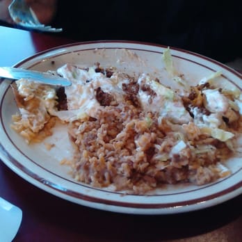 Colonial Mexican Restaurant - Annihilated Ground beef Chimichanga....yummo - Mexican Near Me - Coquille, Oregon