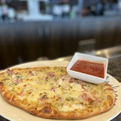 Jacksons Restaurant + Bar - Sicilian Pizza with dipping sauce recommended
