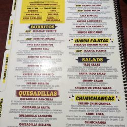 El Dorado Mexican Restaurant - Lunch menu