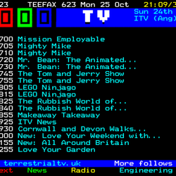 Tesco Stores - itv four ceefax pages night
