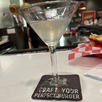 Burger Theory - a martini on a table - American Near Me - Saint George, Utah