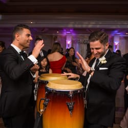 Dancejock Productions - Groom and Best Man on the Bongos at Lorraine & Ryan's Wedding 9.4.15 Photo Cred: Lighthouse Photography