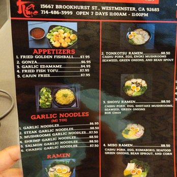 Red Flame - Appetizers, Garlic Noodles, Ramen Menu - August 2018 - Hot Pot Near Me - Westminster, California Red Flame - Appetizers, Garlic Noodles, Ramen Menu - August 2018 - Hot Pot Near Me - Westminster, California