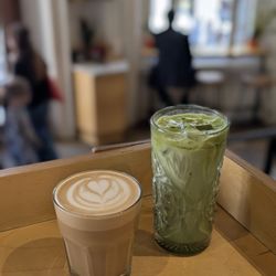 Tommy - Lavender Latte and Iced Matcha