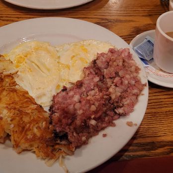 Billy Reed's - Two eggs with hsshbrowns and Corned Beef hash. - American Near Me - Palm Springs, California Billy Reed's - Two eggs with hsshbrowns and Corned Beef hash. - American Near Me - Palm Springs, California