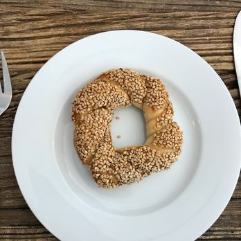 Dalida - House-made simit (sesame bread) served with yoghurt butter. Quite delicious! - Mediterranean Near Me - San Francisco, California