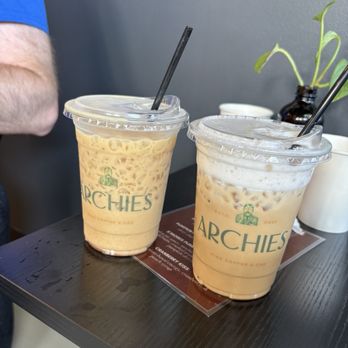 Archies Coffee Lounge - Ms. horchata (Iced horchata meets nitro cold brew for a refreshing fusion) and iced pumpkin dream latte - Vitamins & Supplements Near Me - San Antonio, Texas Archies Coffee Lounge - Ms. horchata (Iced horchata meets nitro cold brew for a refreshing fusion) and iced pumpkin dream latte - Vitamins & Supplements Near Me - San Antonio, Texas