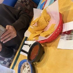Mi Playita - Chips with Salsa and beans dip