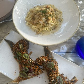 Hau Tree - Crab Tagliatelle and Hamachi Kama - Seafood Near Me - Honolulu, Hawaii Hau Tree - Crab Tagliatelle and Hamachi Kama - Seafood Near Me - Honolulu, Hawaii