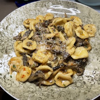 La Strega - 02/17/23 - Orecchiette ($22) "chile, truffle, maitake" - Italian Near Me - Las Vegas, Nevada La Strega - 02/17/23 - Orecchiette ($22) "chile, truffle, maitake" - Italian Near Me - Las Vegas, Nevada