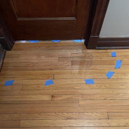 Vintage hallway floor after restoration. Vintage hallway floor after restoration.