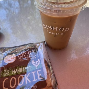 Bishop Farms - Pretty good cookie for it being sort of stale and a great latte - New American Near Me - San Ramon, California Bishop Farms - Pretty good cookie for it being sort of stale and a great latte - New American Near Me - San Ramon, California