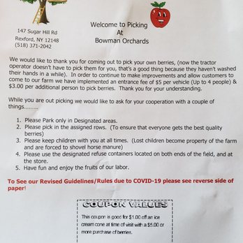 Bowman Orchards - 7/31/2020 CV19 upick - Kids Activities Near Me - Rexford, New York