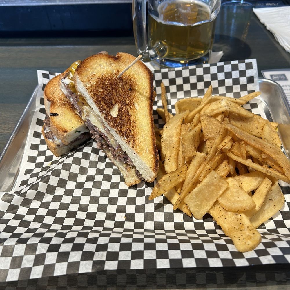 Spliff's Gastropub - The Patty Melt My Face Burger and Fries - Beverage Store Near Me - Jacksonville, Florida