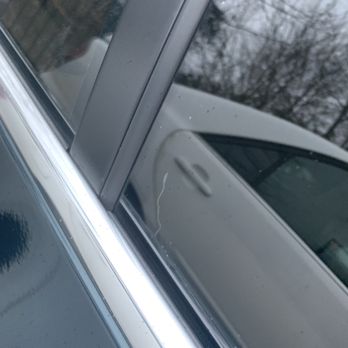 Just Tint - Big crease with tiny bubbles around it - Car Window Tinting Near Me - Silver Spring, Maryland