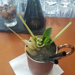 Hotel Saratz - Freshly made moscow mule from the saratz bar.