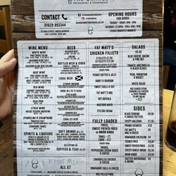 The Grange - Menu