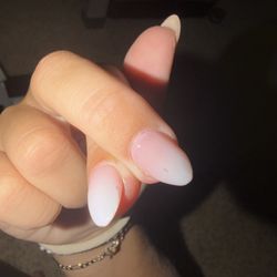 Happy Nails - Chips and marks in polish. This photo is taken immediately after appointment. They said there busy and that is why the job was rushed.