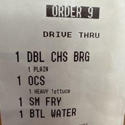 Double. Cheeseburger plain Double. Cheeseburger plain