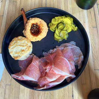 Husk - Ham, pimento cheese and biscuits - American Near Me - Charleston, South Carolina Husk - Ham, pimento cheese and biscuits - American Near Me - Charleston, South Carolina