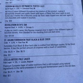 Breakers - Menu - Sports Bars Near Me - Topinabee, Michigan