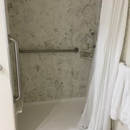 Pic of the roll-in shower in the accessible room Pic of the roll-in shower in the accessible room