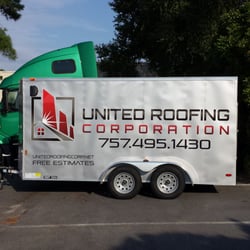 SpeedPro Imaging - Virginia Beach - United Roofing Trailer Graphics