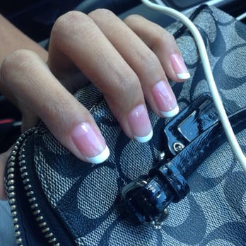 Garden Nails - French tips. I didn't like the pink clear coat they put on half my nail /: - Nail Salons Near Me - Kapolei, Hawaii Garden Nails - French tips. I didn't like the pink clear coat they put on half my nail /: - Nail Salons Near Me - Kapolei, Hawaii