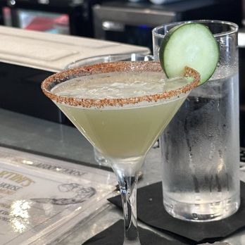 Martini's - cucumber martini - Seafood Near Me - Fredericksburg, Texas
