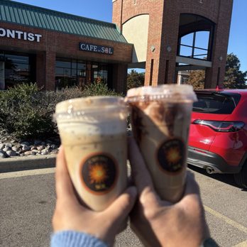 Cafe del Sol - Horchata latte and Duvaline latte - Coffee & Tea Near Me - North Aurora, Illinois