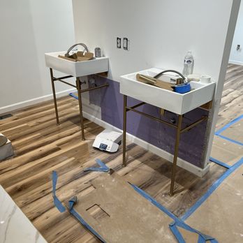 Havana’s General Contractors - Left not functional. Incomplete installation. One sink isn't even attached to a wall. - General Contractors Near Me Havana’s General Contractors - Left not functional. Incomplete installation. One sink isn't even attached to a wall. - General Contractors Near Me