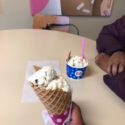 Baskin Robbins - Chocolate chip cookie dough waffle cone