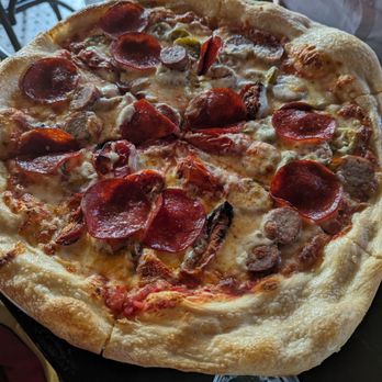 Barbaro - NY pizza with pepperoni and sausage - Pizza Near Me - San Antonio, Texas