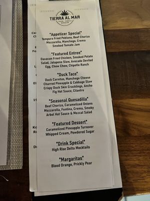 Menu photo 5 Tierra Al Mar Mount Pleasant, SC Menu photo 5 Tierra Al Mar Mount Pleasant, SC