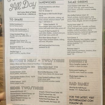 Ruthie's All-Day - Menu - Southern Near Me - Fairfax, Virginia Ruthie's All-Day - Menu - Southern Near Me - Fairfax, Virginia