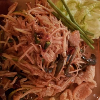 Saranrom Thai - Y3 Papaya Salad added the crab - Thai Near Me - Elmhurst, New York
