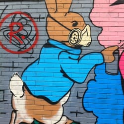 Grace Cafe - Sit outside and watch this rabbit calculate across the street.
