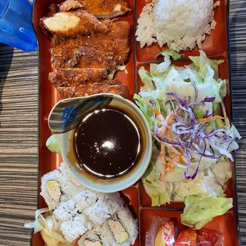 Sushi Kuma - Bento with Cal roll and Chicken Katsu - Sushi Bars Near Me - Roseville, California Sushi Kuma - Bento with Cal roll and Chicken Katsu - Sushi Bars Near Me - Roseville, California