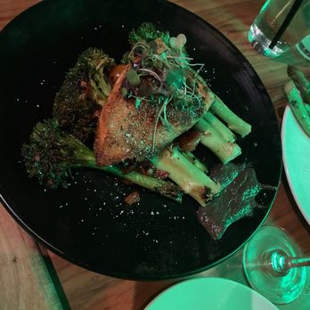 STK Steakhouse - Salmon on a bed of broccoli - Steakhouses Near Me - Chicago, Illinois