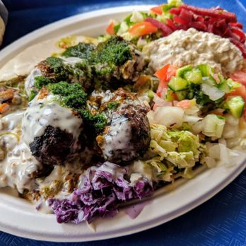 Falafel Stop - Kebab plate with rice! - Falafel Near Me - Sunnyvale, California