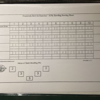 Shamrock Bowl and Restobar - Scoring sheet - Bowling Near Me - Toronto, Ontario Shamrock Bowl and Restobar - Scoring sheet - Bowling Near Me - Toronto, Ontario