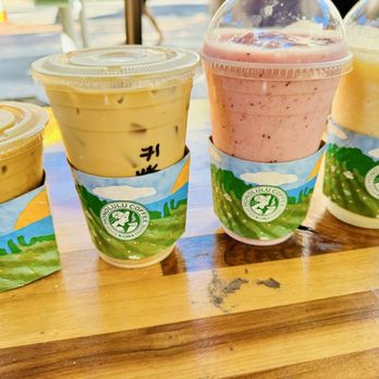 Kai Fresh - Iced caramel latte / Iced Waikiki latte /  Strawberry nana / Piña colada - Coffee & Tea Near Me - Honolulu, Hawaii