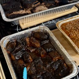 Brisket and burnt ends Brisket and burnt ends