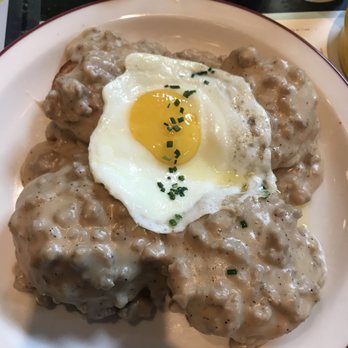 Rhett - Biscuits and gravy with a fried egg - Breakfast & Brunch Near Me - Savannah, Georgia Rhett - Biscuits and gravy with a fried egg - Breakfast & Brunch Near Me - Savannah, Georgia